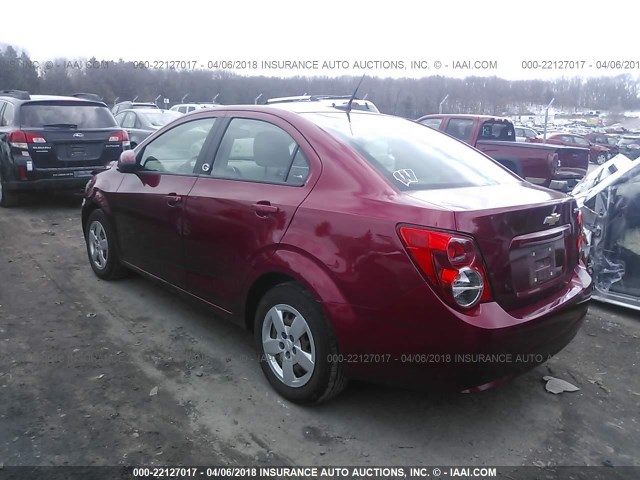 1G1JA5SH1D4247150 - 2013 CHEVROLET SONIC LS 红色 照片 3