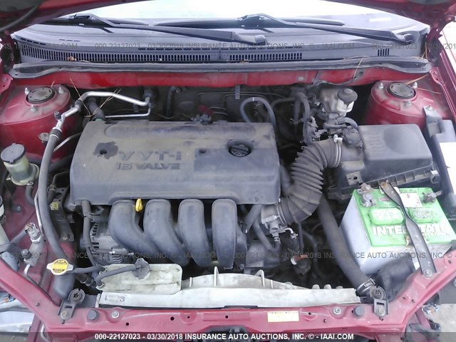 2T1BR32E76C652587 - 2006 TOYOTA COROLLA CE/LE/S RED photo 10