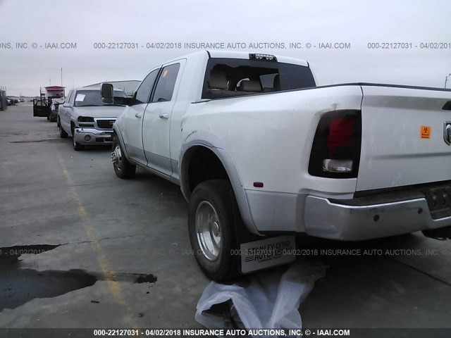 3C63RPML0DG572808 - 2013 RAM 3500 LARAMIE WHITE photo 3