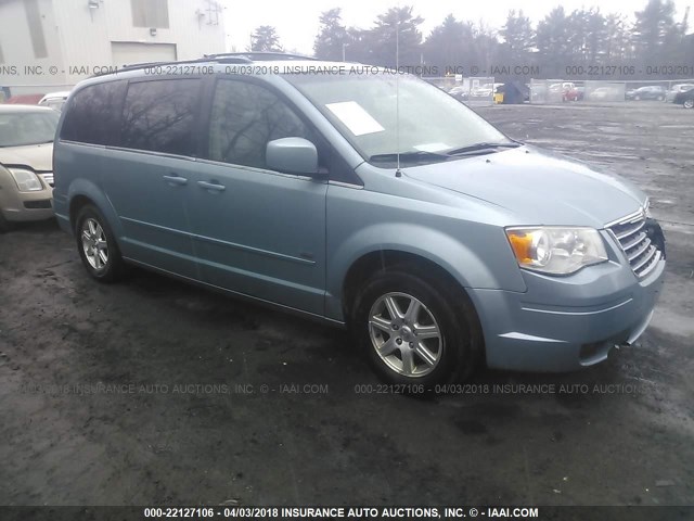 2A8HR54P78R760322 - 2008 CHRYSLER TOWN & COUNTRY TOURING BLUE photo 1