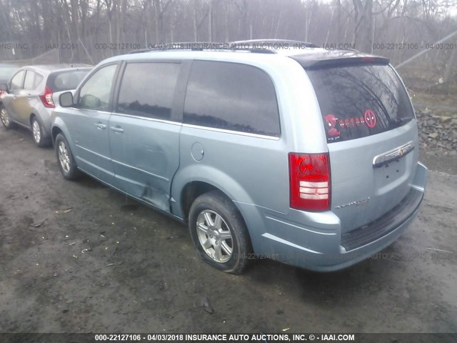 2A8HR54P78R760322 - 2008 CHRYSLER TOWN & COUNTRY TOURING BLUE photo 3