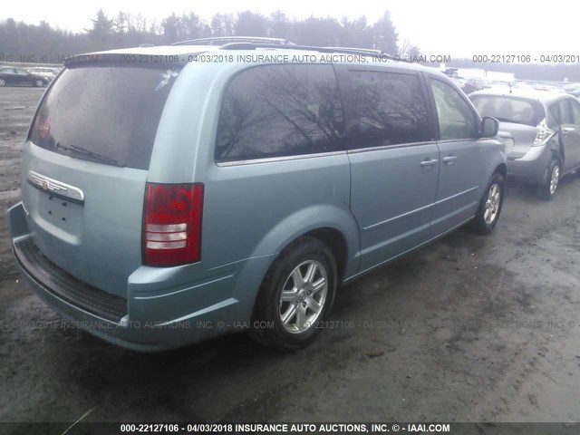 2A8HR54P78R760322 - 2008 CHRYSLER TOWN & COUNTRY TOURING BLUE photo 4