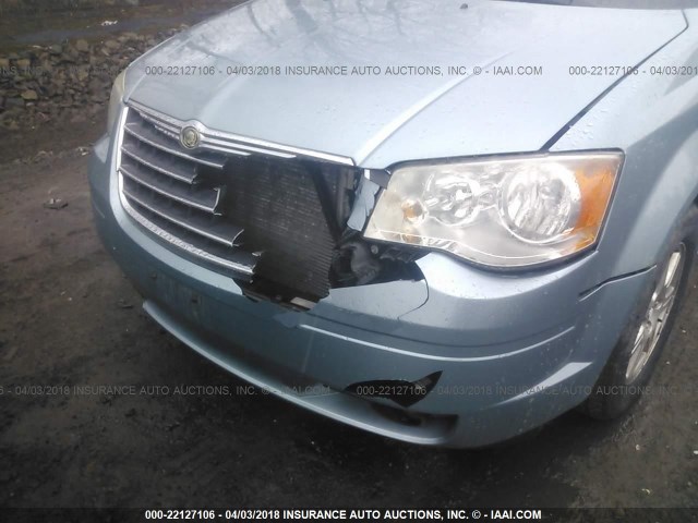 2A8HR54P78R760322 - 2008 CHRYSLER TOWN & COUNTRY TOURING BLUE photo 6