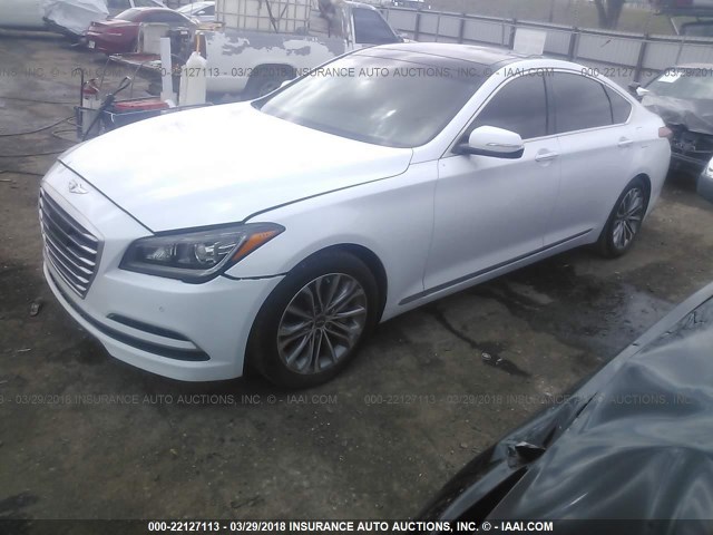 KMHGN4JE1FU030946 - 2015 HYUNDAI GENESIS 3.8L WHITE photo 2