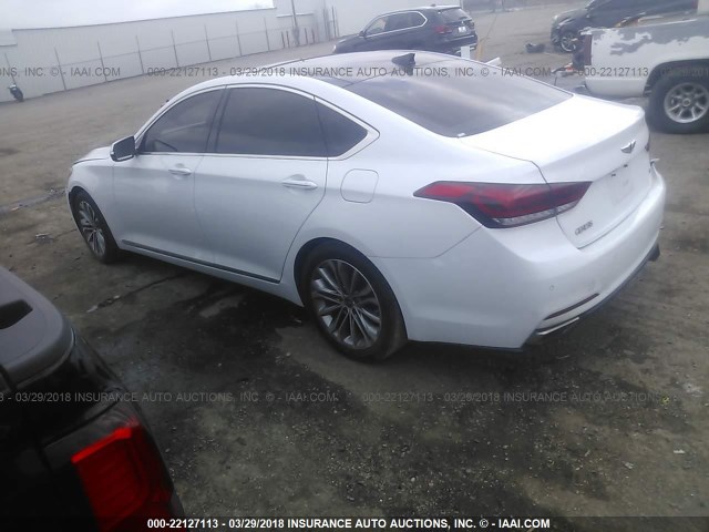 KMHGN4JE1FU030946 - 2015 HYUNDAI GENESIS 3.8L WHITE photo 3