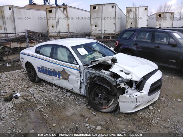 2C3CDXAT5EH348399 - 2014 DODGE CHARGER POLICE WHITE photo 1