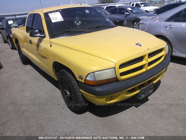 1B7GL22X6XS207762 - 1999 DODGE DAKOTA YELLOW photo 1