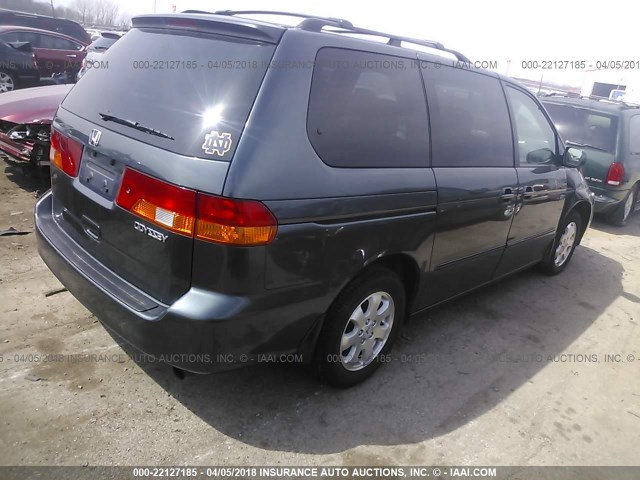 5FNRL18933B100350 - 2003 HONDA ODYSSEY EXL ლურჯი ფოტო 4