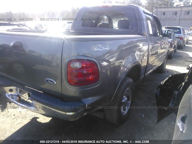 1FTRW08L43KD40748 - 2003 FORD F150 SUPERCREW GRAY photo 4