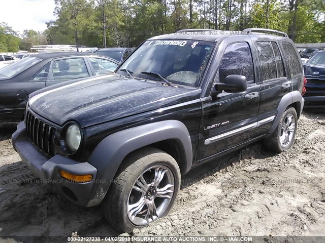 1J4GL48K83W569502 - 2003 JEEP LIBERTY SPORT/FREEDOM შავი ფოტო 2