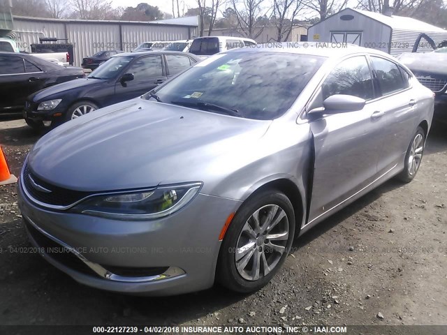 1C3CCCAB5FN611096 - 2015 CHRYSLER 200 LIMITED GRAY photo 2