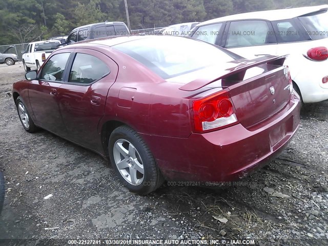 2B3KA33V79H595499 - 2009 DODGE CHARGER SXT RED photo 3