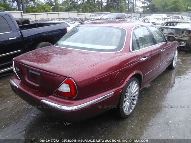 SAJWA73B04TG14052 - 2004 JAGUAR XJR S RED photo 4