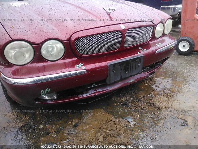 SAJWA73B04TG14052 - 2004 JAGUAR XJR S RED photo 6