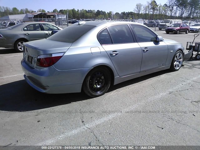 WBANB33575CN66183 - 2005 BMW 545 I GRAY photo 4