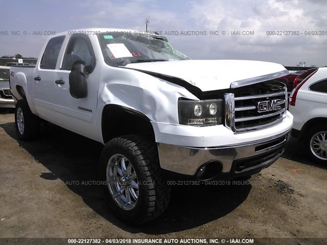 3GTP2VE70CG132557 - 2012 GMC SIERRA K1500 SLE WHITE photo 1