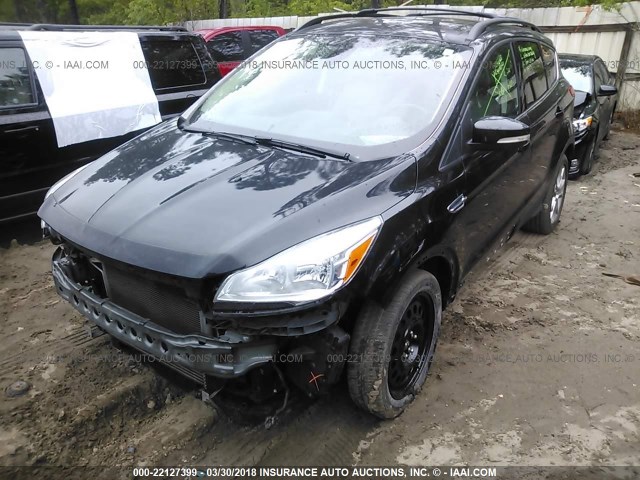 1FMCU0HX2DUA91172 - 2013 FORD ESCAPE SEL BLACK photo 2