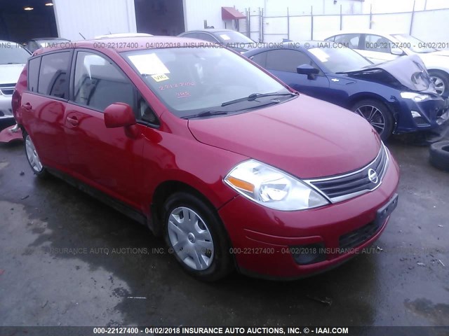 3N1BC1CPXAL371625 - 2010 NISSAN VERSA S/SL RED photo 1