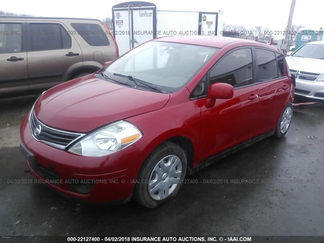 3N1BC1CPXAL371625 - 2010 NISSAN VERSA S/SL RED photo 2