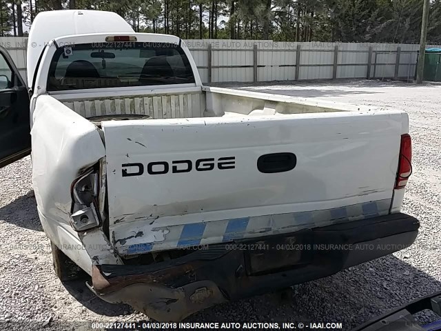 1B7GL26X6WS665231 - 1998 DODGE DAKOTA WHITE photo 8