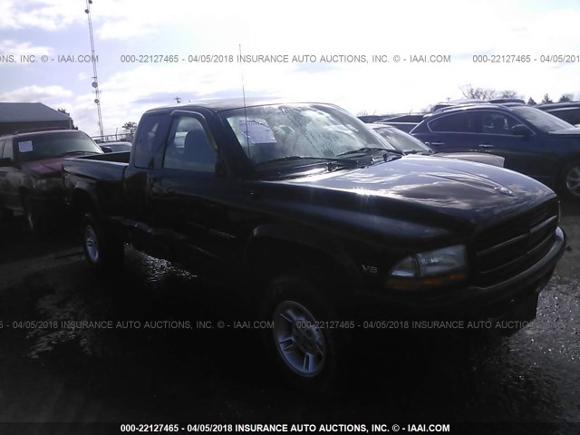 1B7GG22N3YS754427 - 2000 DODGE DAKOTA BLACK photo 1