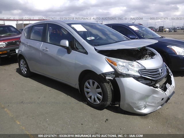 3N1CE2CP0EL416047 - 2014 NISSAN VERSA NOTE S/S PLUS/SV/SL SILVER photo 1