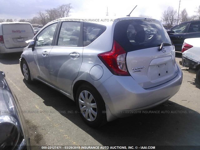 3N1CE2CP0EL416047 - 2014 NISSAN VERSA NOTE S/S PLUS/SV/SL SILVER photo 3