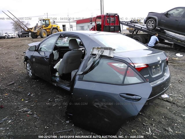 5YFBURHE7GP536056 - 2016 TOYOTA COROLLA L/LE/LE PLS/PRM/S/S PLS BLUE photo 3