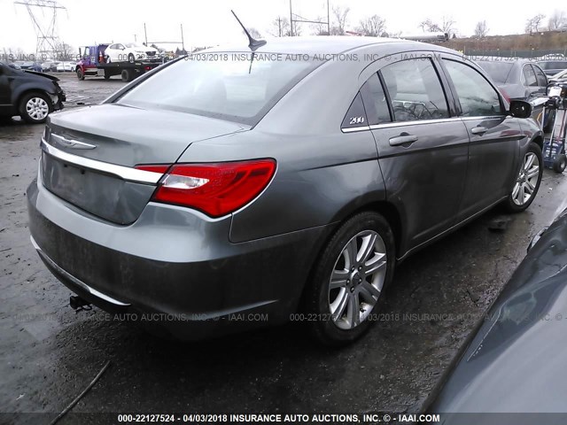 1C3CCBBB2CN298545 - 2012 CHRYSLER 200 TOURING GRAY photo 4