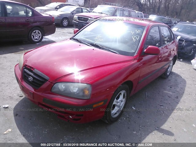 KMHDN56D14U112925 - 2004 HYUNDAI ELANTRA GLS/GT RED photo 2