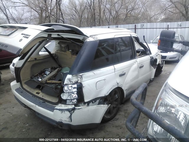 SALSF25476A915504 - 2006 LAND ROVER RANGE ROVER SPORT HSE WHITE photo 4