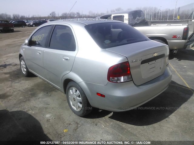KL1TD52625B377917 - 2005 CHEVROLET AVEO LS SILVER photo 3