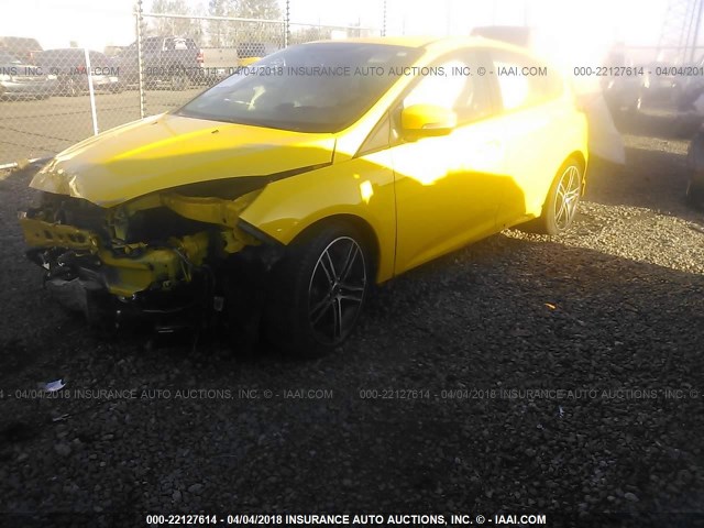 1FADP3L96HL263442 - 2017 FORD FOCUS ST YELLOW photo 2
