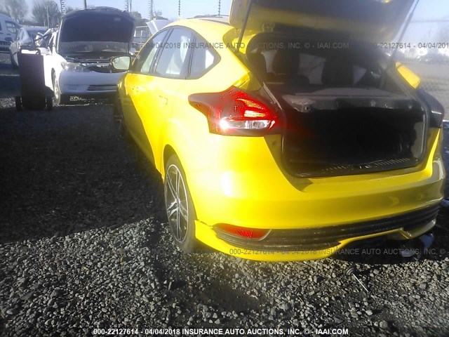 1FADP3L96HL263442 - 2017 FORD FOCUS ST YELLOW photo 3