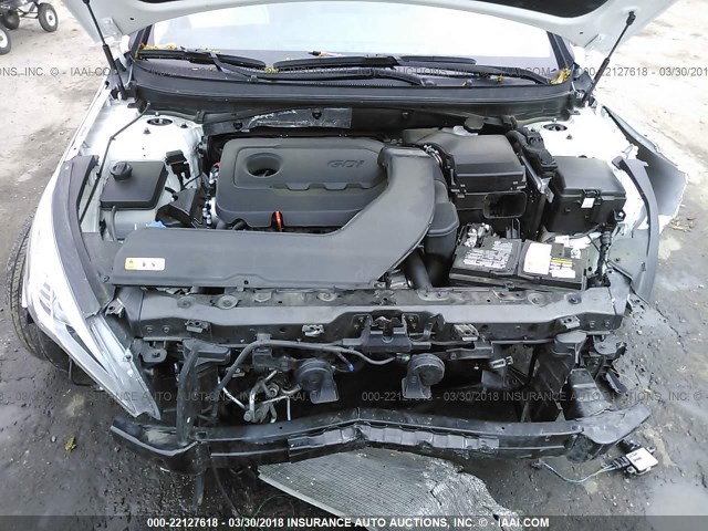 5NPE24AF1GH385785 - 2016 HYUNDAI SONATA SE WHITE photo 10