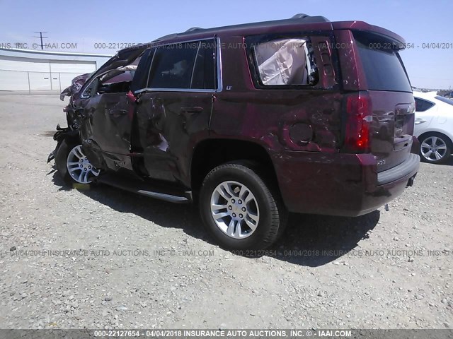 1GNSCBKC0JR144722 - 2018 CHEVROLET TAHOE C1500 LT MAROON photo 3