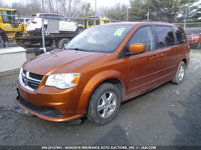 2D4RN3DG9BR757007 - 2011 DODGE GRAND CARAVAN MAINSTREET ORANGE photo 2