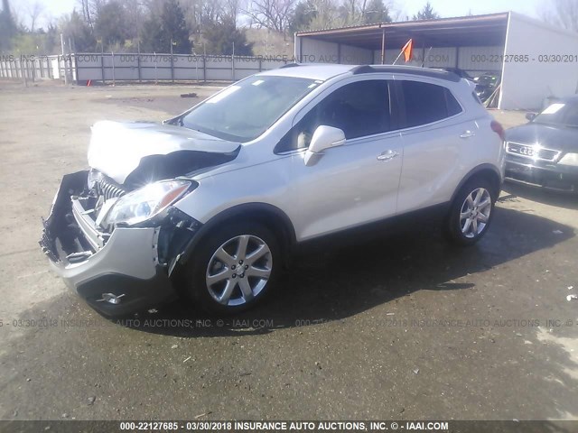 KL4CJCSB0GB709532 - 2016 BUICK ENCORE SILVER photo 2