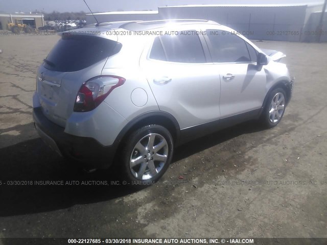 KL4CJCSB0GB709532 - 2016 BUICK ENCORE SILVER photo 4