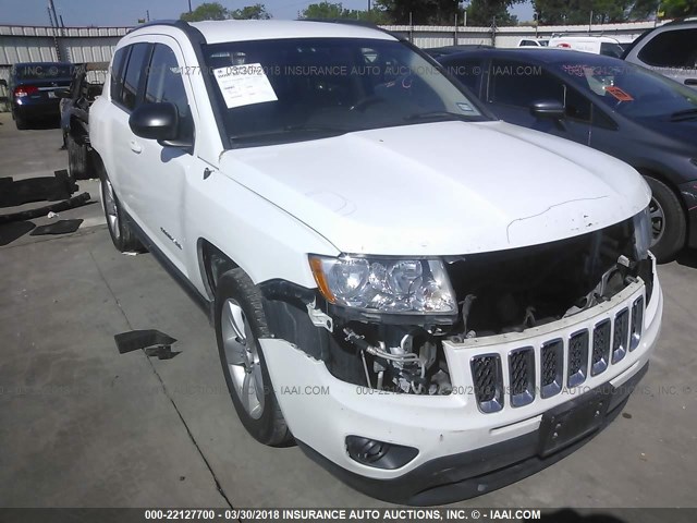 1J4NF1FB3BD176159 - 2011 JEEP COMPASS SPORT WHITE photo 1