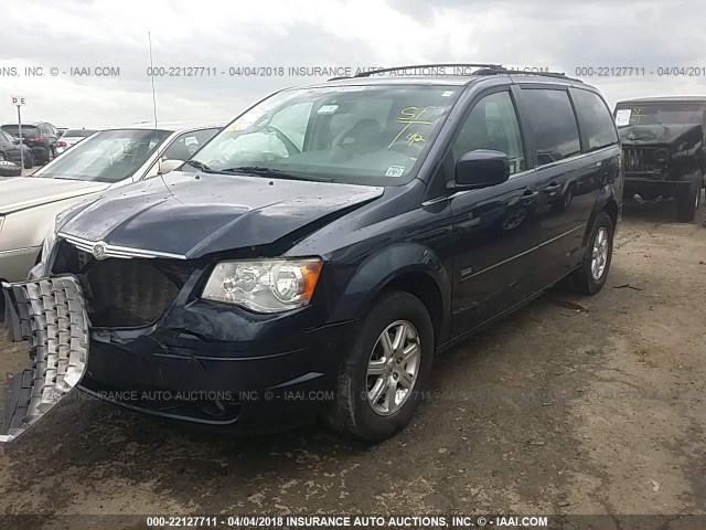 2A8HR54P18R822457 - 2008 CHRYSLER TOWN & COUNTRY TOURING Dark Blue photo 2