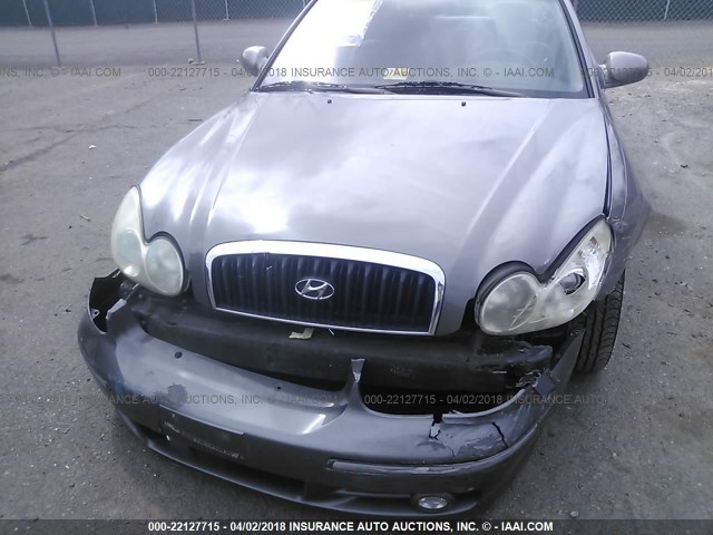 KMHWF35H94A079768 - 2004 HYUNDAI SONATA GLS/LX GRAY photo 6