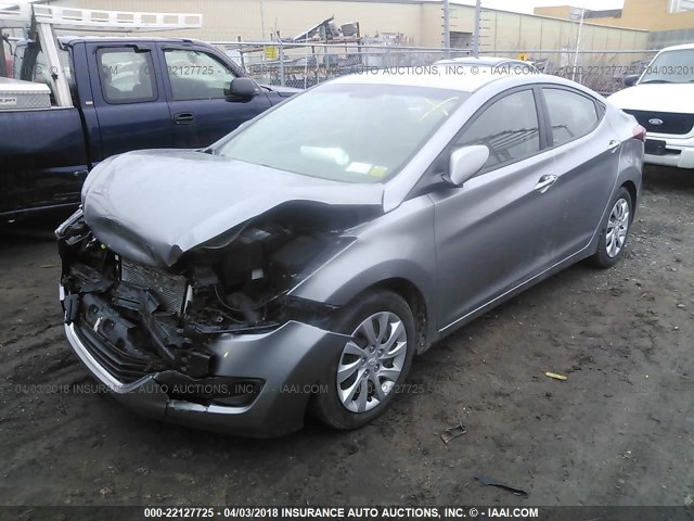 KMHDH4AE1CU450812 - 2012 HYUNDAI ELANTRA GLS/LIMITED GRAY photo 2