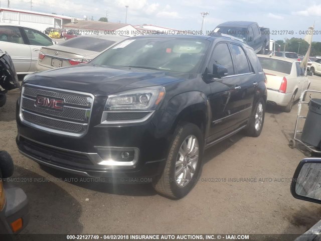 1GKKRTKD3GJ114485 - 2016 GMC ACADIA DENALI BLACK photo 2