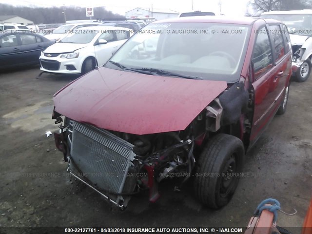 2D8HN44E09R668239 - 2009 DODGE GRAND CARAVAN SE RED photo 2