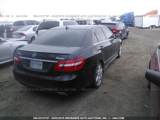 WDDHF8HB5AA228566 - 2010 MERCEDES-BENZ E 350 4MATIC BLACK photo 4