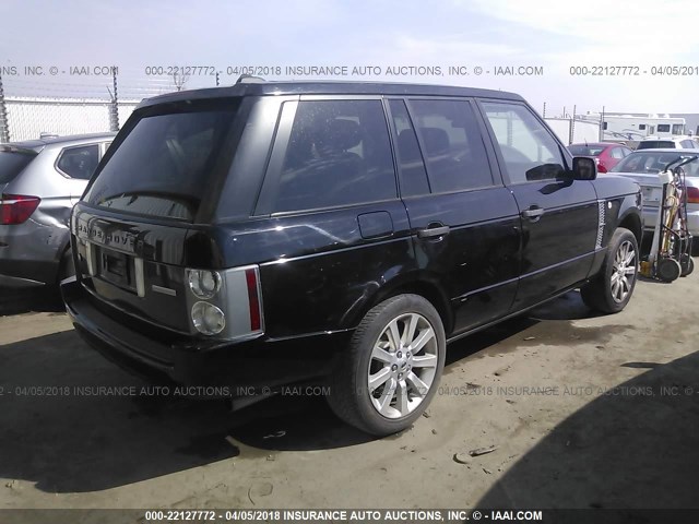 SALMF13476A235415 - 2006 LAND ROVER RANGE ROVER SUPERCHARGED BLACK photo 4