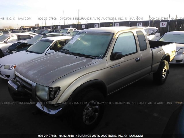 4TAWN72N3WZ080875 - 1998 TOYOTA TACOMA XTRACAB TAN photo 2