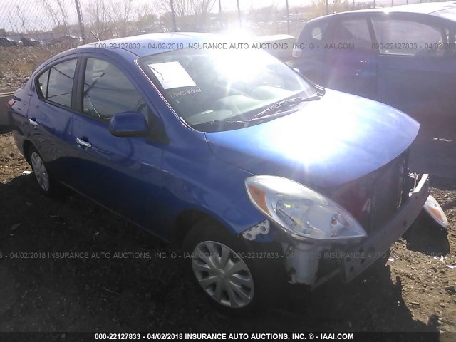 3N1CN7AP6CL916520 - 2012 NISSAN VERSA S/SV/SL BLUE photo 1