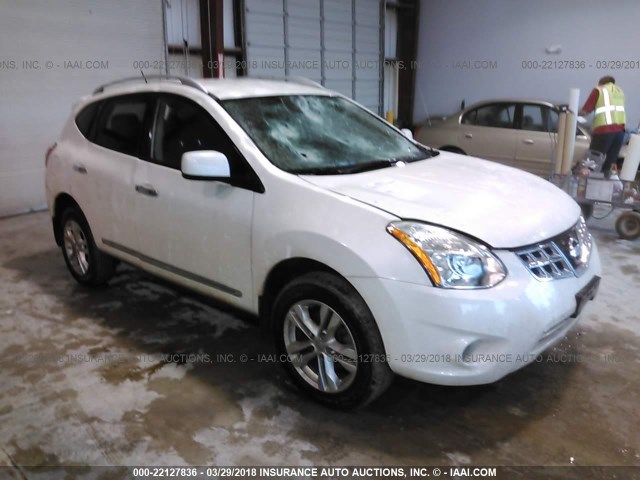 JN8AS5MT6DW508593 - 2013 NISSAN ROGUE S/SV WHITE photo 1